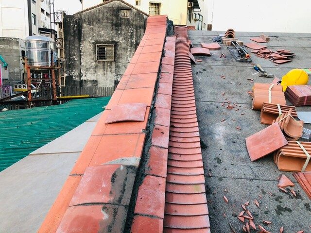 「規帶」瓦片鋪設