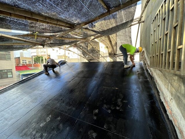 防水毯黏貼尺寸測量